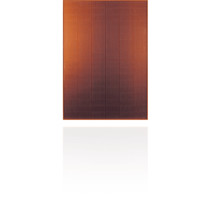 Orange Photovoltaikmodul "Silk Nova" bei Spreewatt