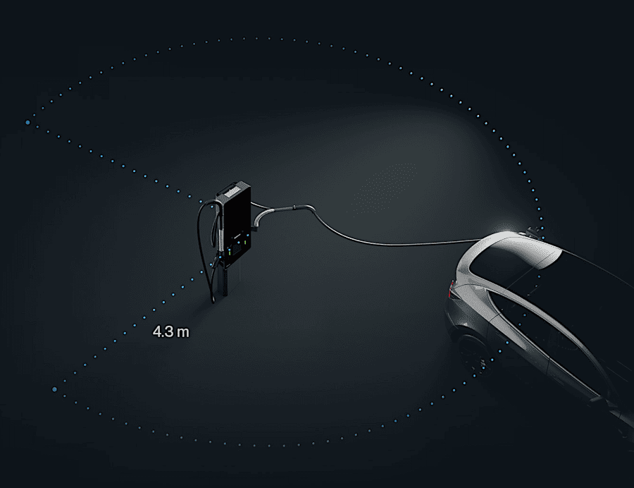 DC-Schnellladestation – Alpitronic HYC50 49,9kW mit Sockel und einem Ladekabel 